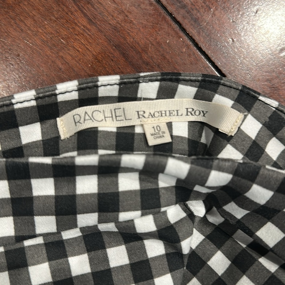 Rachel Roy Black and White Checkered Pants - Picture 2 of 4